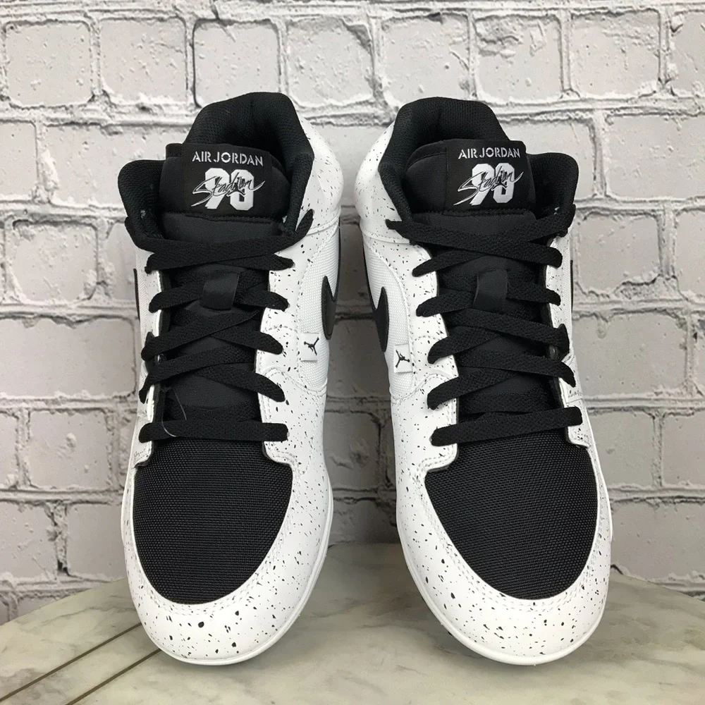 Air Jordan Stadium 90 Low TD Mens White Black Football Cleats Sz 10.5 HQ0210-100